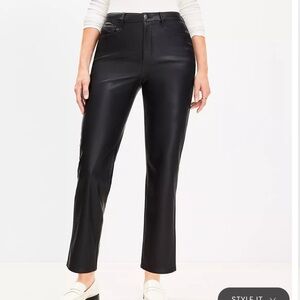 Black Faux Leather Pants